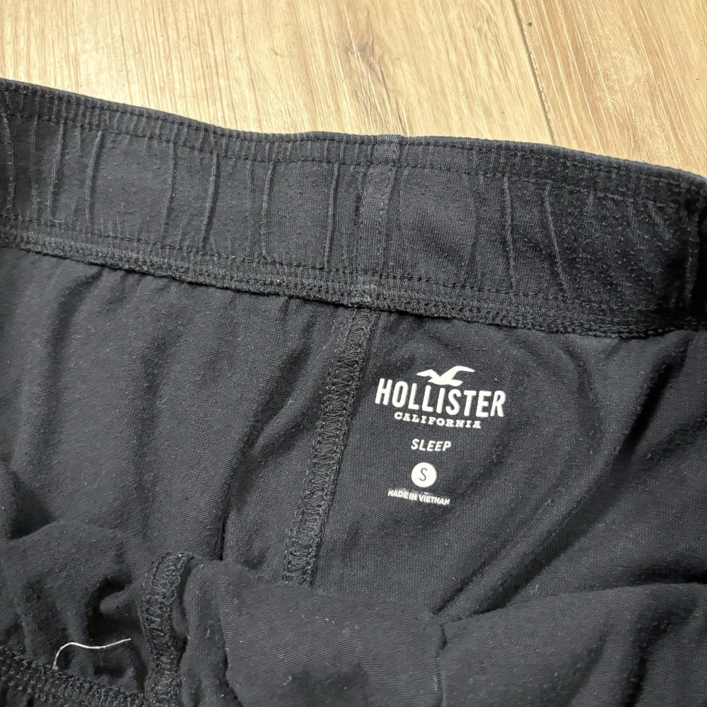 Hollister Shorts‎ Men Small Black Solid Sleep Lounge Elastic Waist Drawstring - Picture 5 of 6